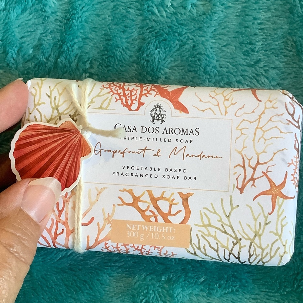 Casa Dos Aromas Scented Grapefruit Mandarin Large NWT 10.5 oz Soap Artisan Bar - Picture 3 of 11